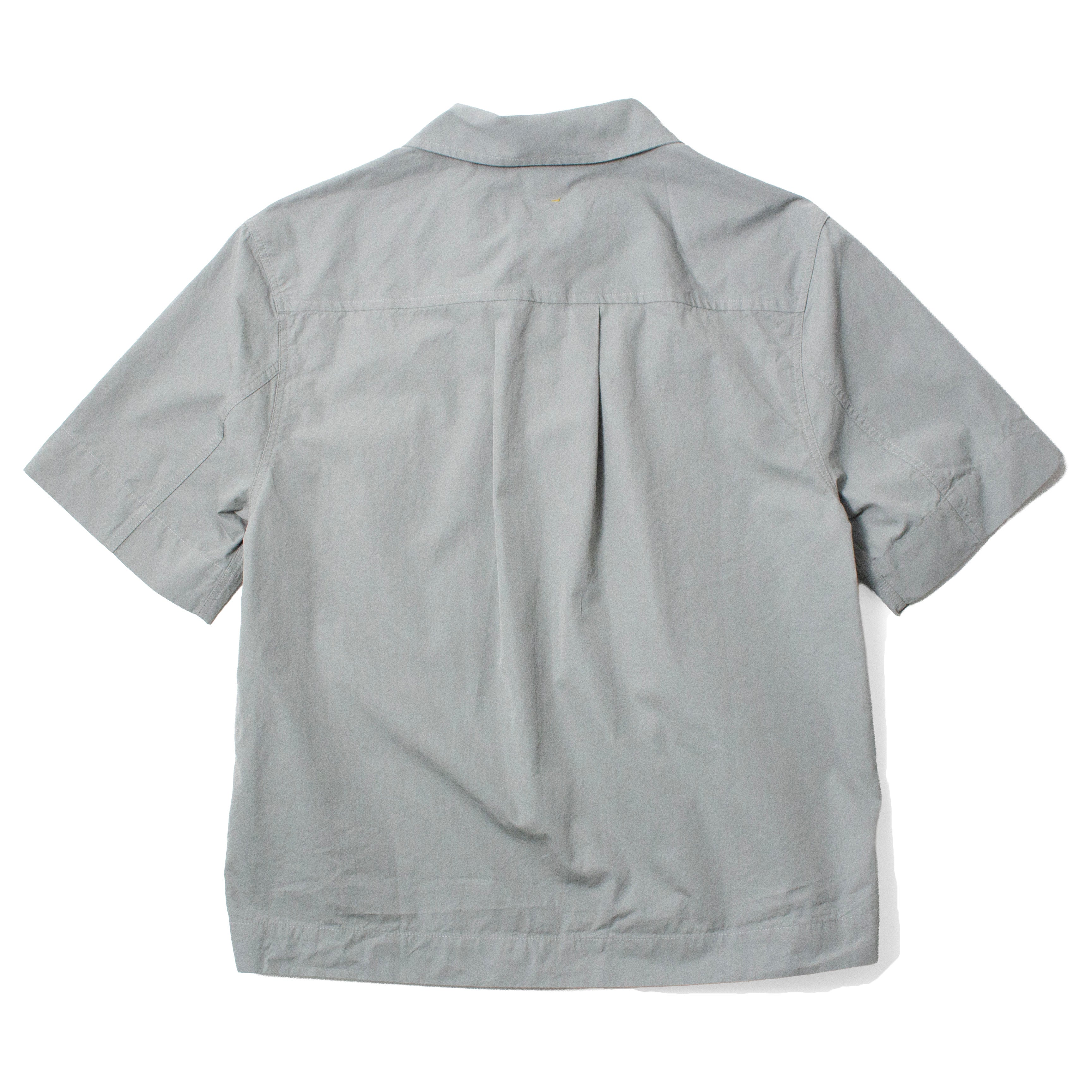 MHL. Half Zip Shirt in Fog Compact Cotton Poplin – JUDITH