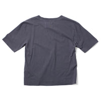 MHL. Simple T-Shirt in Slate Blue Organic Cotton Linen Jersey