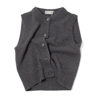 Margaret Howell Knitted Gilet in Charcoal