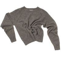 Margaret Howell Short Classic Crew Neck in Charcoal Twist