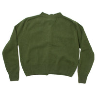 Margaret Howell Small Crew Neck Cardigan in Wheatgrass