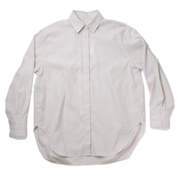 Maria McManus Covered Placket Tunic Shirt in Smoke Stripe