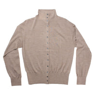 Maria McManus Mock Neck Cardigan in Heather Pebble