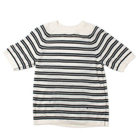 Maria McManus Oversized T-Shirt in Ivory/Black Stripe