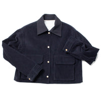 Maria McManus Cropped A-Line Jacket in Navy