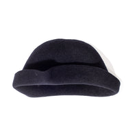 Mature Ha Lamb Wool Bell Hat in Dark Navy