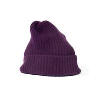 Mature Ha Cashmere x Sable Pleats Knit Cap in Purple