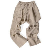 Nomia Drawcord Pleated Trouser in Sand