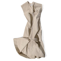 Nomia Zip Front Sleeveless Dress in Sand