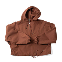 Nomia Zip Hooded Pullover in Russet