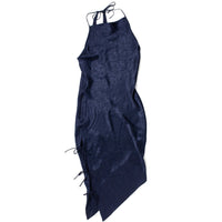 Nomia Side Tie Bias Dress in Ink