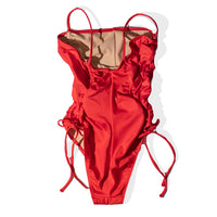 Nu Swim Disco Suit in Lobster