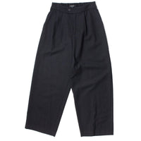 Pas de Calais Eco Wool Tweed Wide Pants in Black