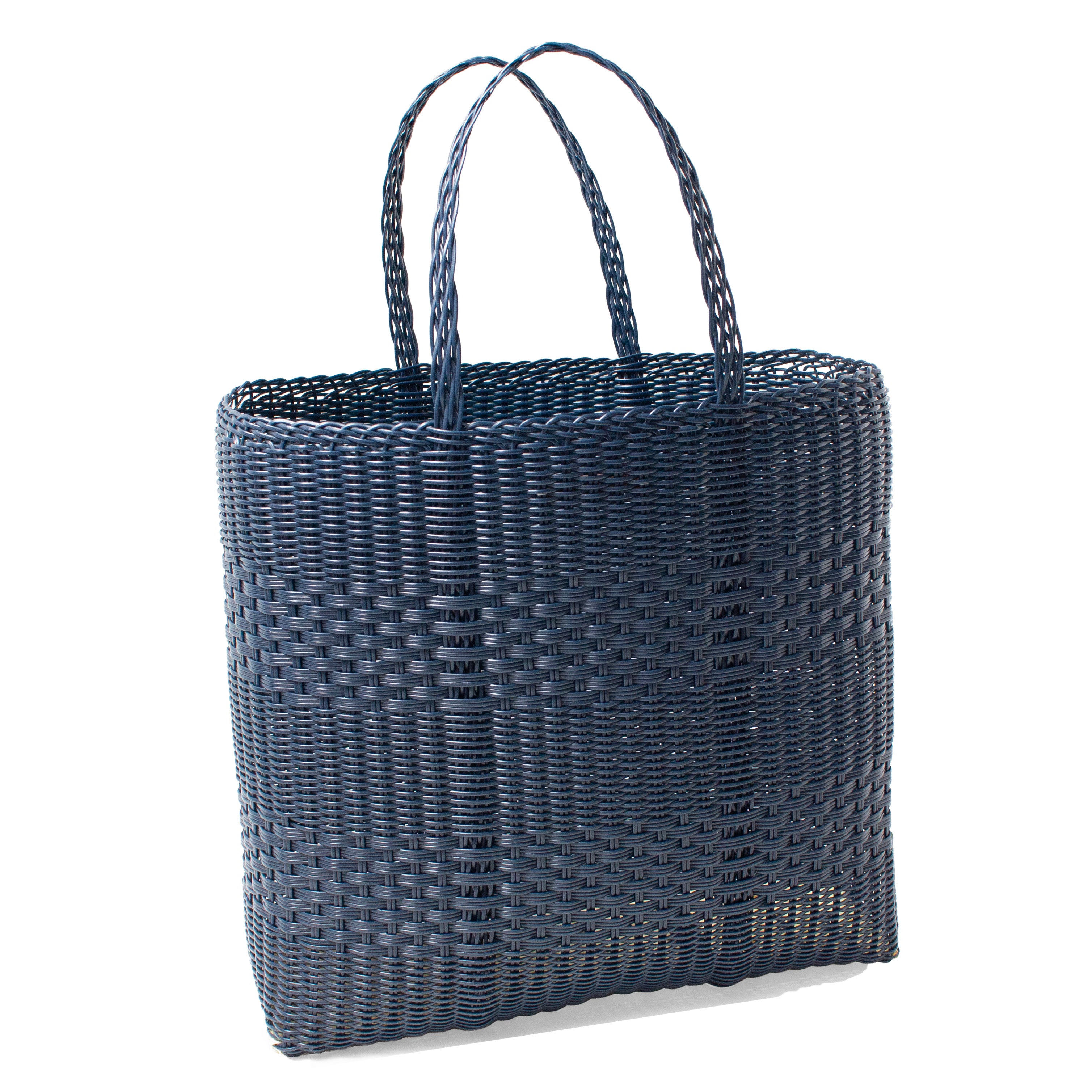 PALOROSA//パロローサ　カゴバッグネイビー Palorosa Large Lace Basic Tote in Midnight Blue – JUDITH