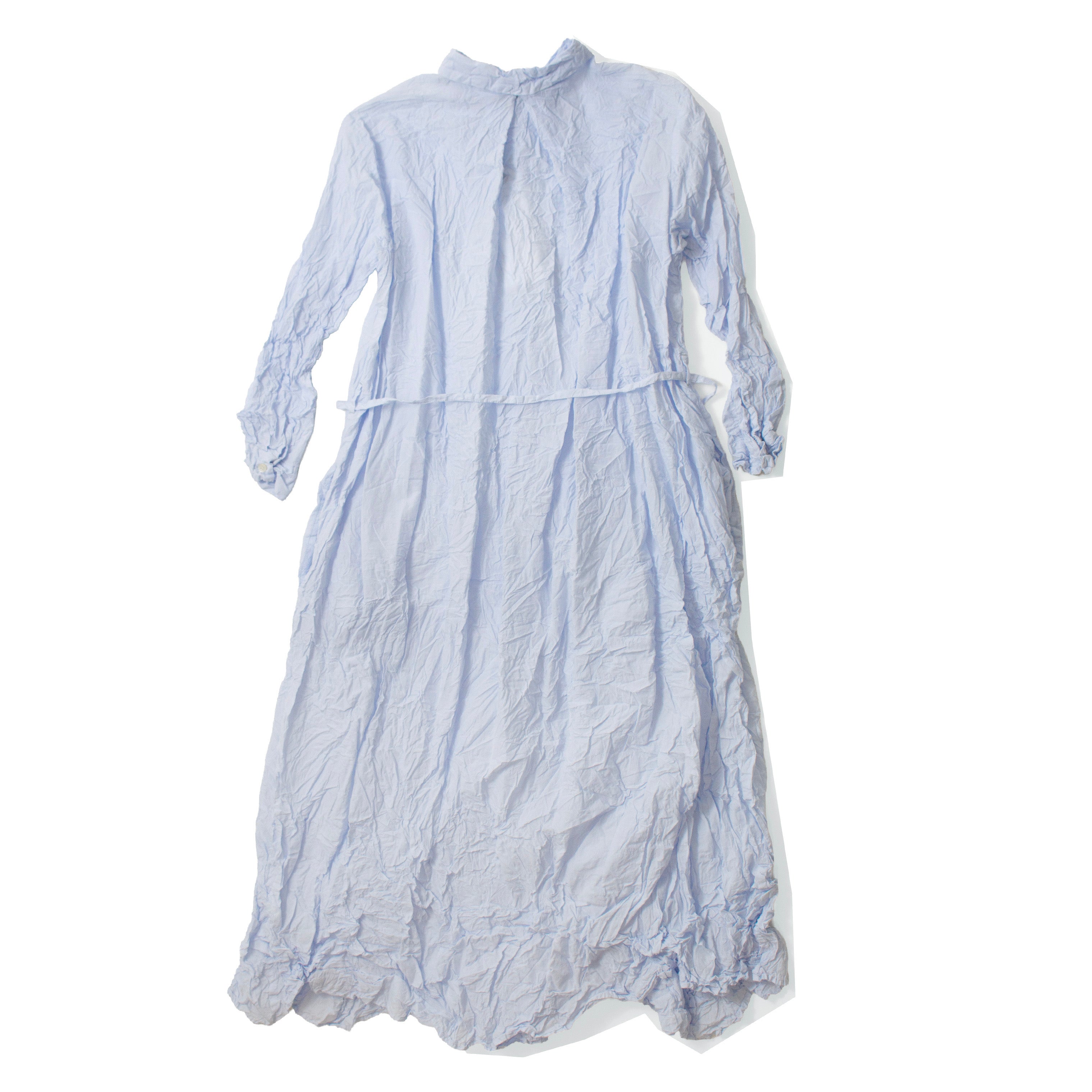 Pas de Calais Washed Cotton Crinkle Dress in Saxe Blue – JUDITH