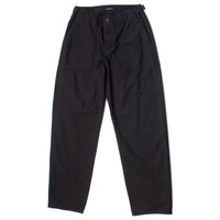 Pas de Calais Brushed Cotton Back Satin Baker Pants in Black