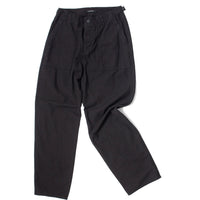 Pas de Calais Brushed Cotton Back Satin Baker Pants in Black
