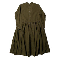 Pas de Calais Cotton Typewriter Dress in Khaki