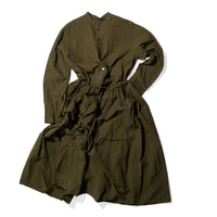 Pas de Calais Cotton Typewriter Dress in Khaki