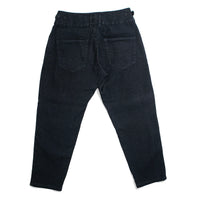 Pas de Calais Linen Cotton Soft Twill Tapered Pants in Navy