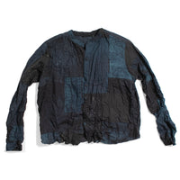 Pas de Calais Tsugihagi Print Blouse in Navy