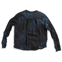 Pas de Calais Tsugihagi Print Blouse in Navy