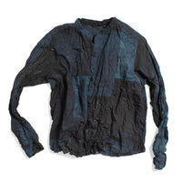 Pas de Calais Tsugihagi Print Blouse in Navy