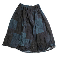 Pas de Calais Tsugihagi Print Skirt in Navy