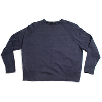 Pas de Calais Washable Cotton Linen Crew Neck Pullover in Indigo