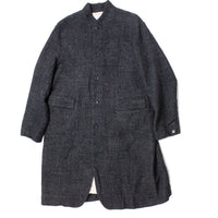 Pas de Calais Wool / Linen Chesterfield Coat in Charcoal