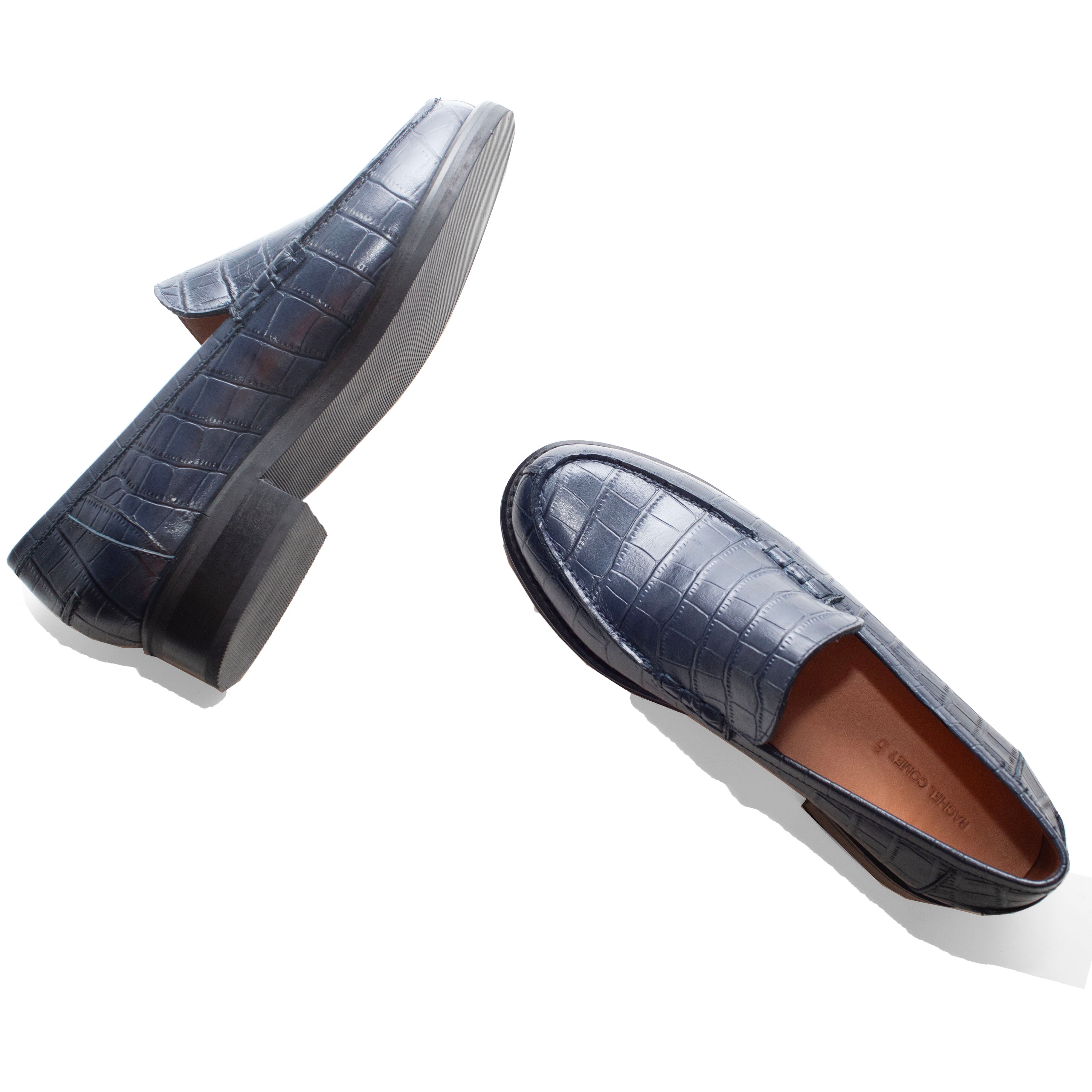 Rachel Comey Mens Uncle Dan Oxford Shoe Sz 10.5 Navy Blue Leather Twill Loafer Bancks Loafer main image 3