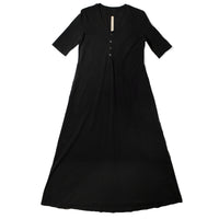 Raquel Allegra Bianca Drama Maxi Dress in Black