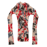 Rodebjer Cardi Tie Dye Jumper in Red Multi