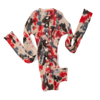 Rodebjer Cardi Tie Dye Jumper in Red Multi