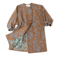 Rodebjer Melbourne French Lily Coat in Teal/Brown