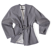 Rodebjer Pam Plissé Blazer in Dark Grey