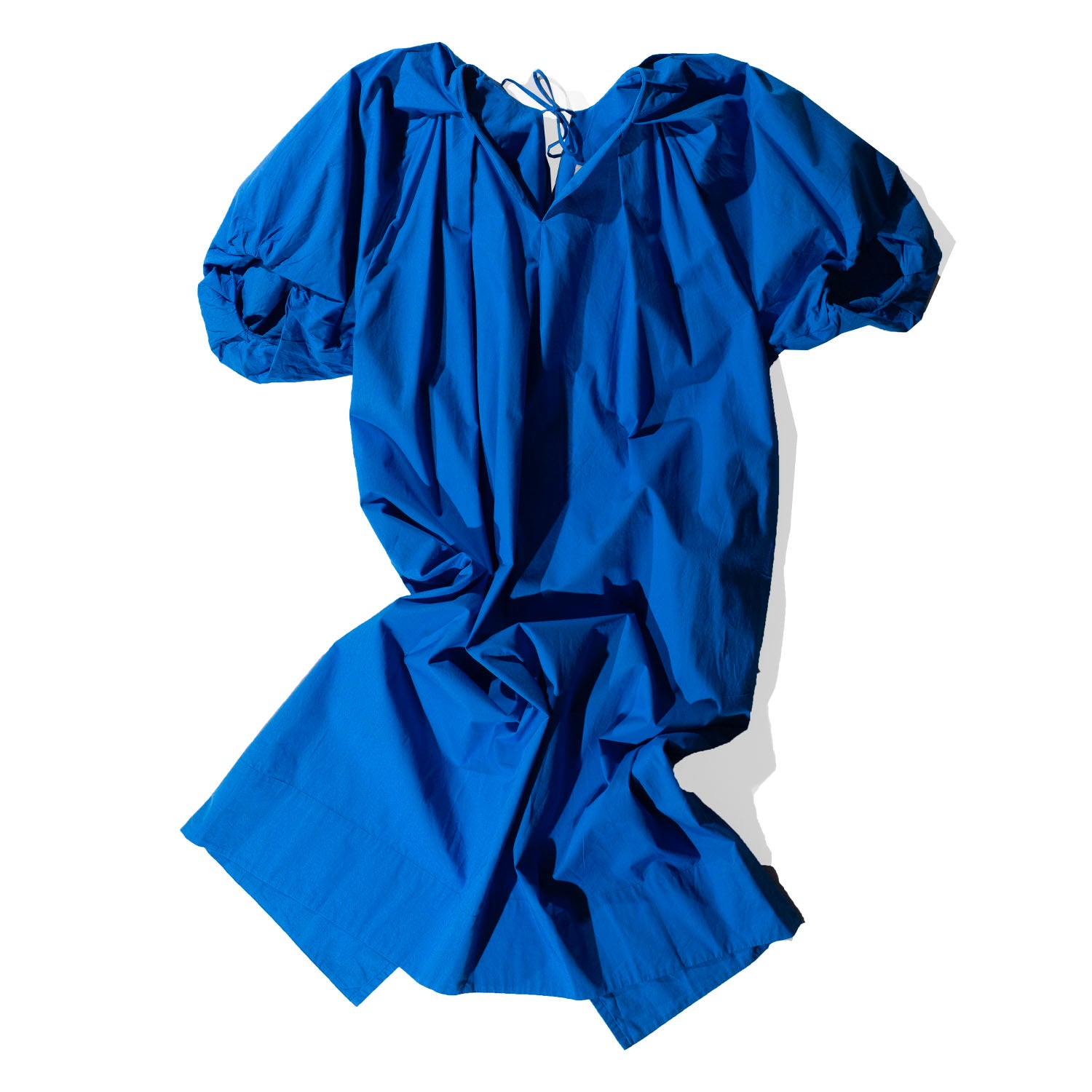 Sayaka Davis Tucked Cocoon Dress in Cerulean – JUDITH