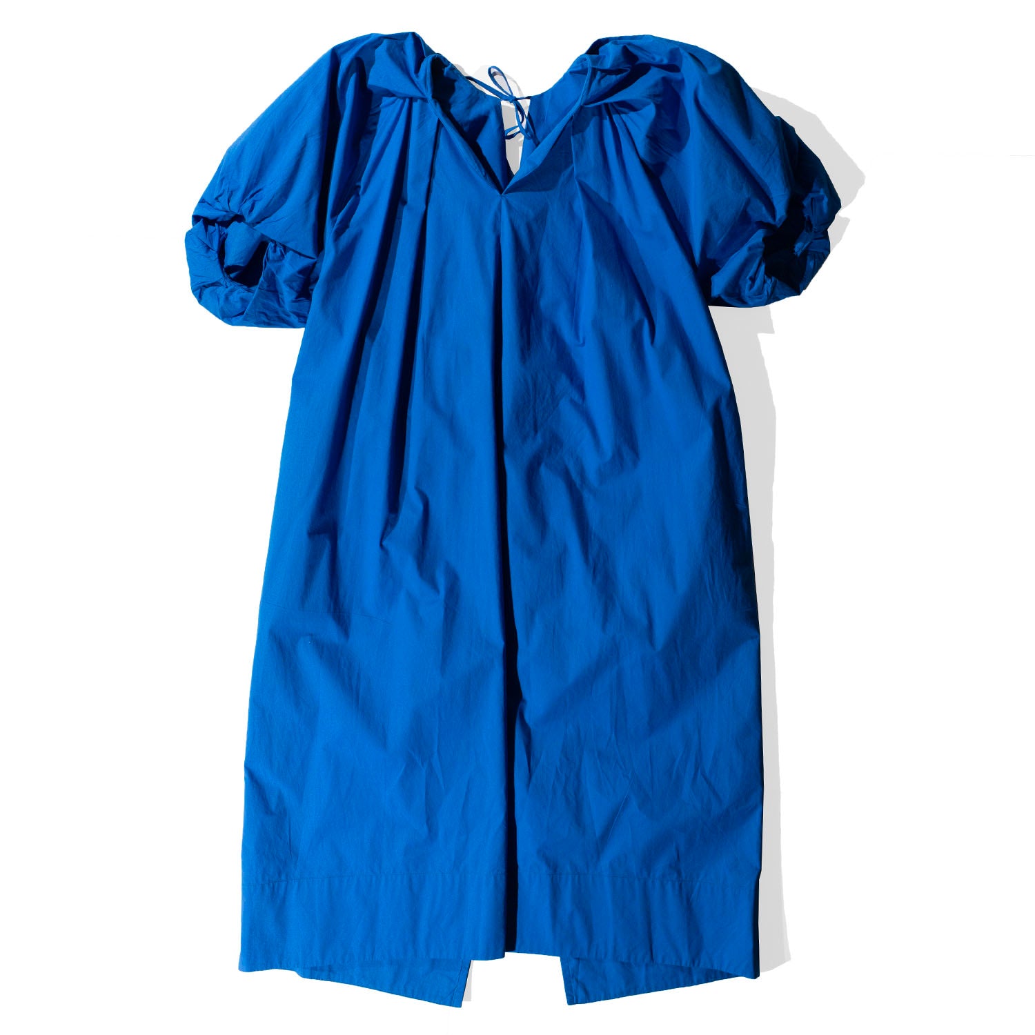Sayaka Davis Tucked Cocoon Dress in Cerulean – JUDITH