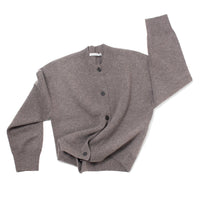 Studio Nicholson Arvine Crew Neck Cardigan in Mouse