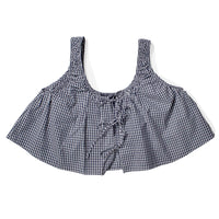 Toit Volant Ella Top in Navy White Gingham