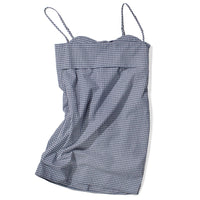 Toit Volant Verona Short Dress in Navy White Gingham