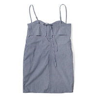 Toit Volant Verona Short Dress in Navy White Gingham