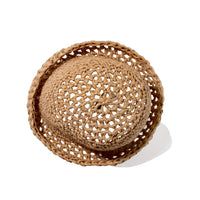 Tsuyumi Rough Crocheted Cloche in Tan