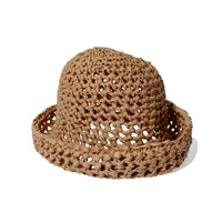 Tsuyumi Rough Crocheted Cloche in Tan