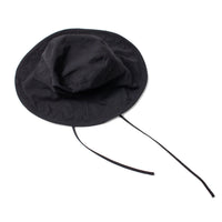 Tsuyumi Washed Reversible Wide-Brim Hat in Black