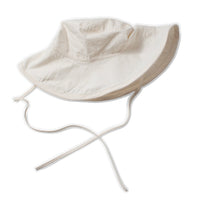 Tsuyumi Washed Reversible Wide-Brim Hat in Ivory