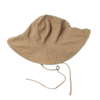 Tsuyumi Washed Reversible Wide-Brim Hat in Khaki