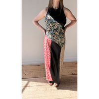 Nomia Combo Bias Maxi Dress in Black Multi