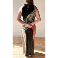 Nomia Combo Bias Maxi Dress in Black Multi