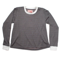 Carleen Cuffed Long Sleeve in Dot Jacquard